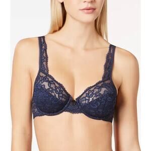 Maidenform Blue Beauty Lace Demi Underwire Women's 34D